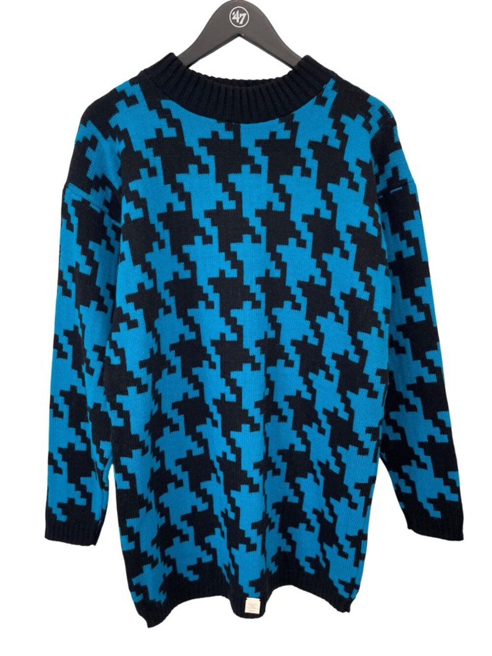 Vintage College Point Sweater Small Crewneck Pullover Houndstooth Deadstock NEW